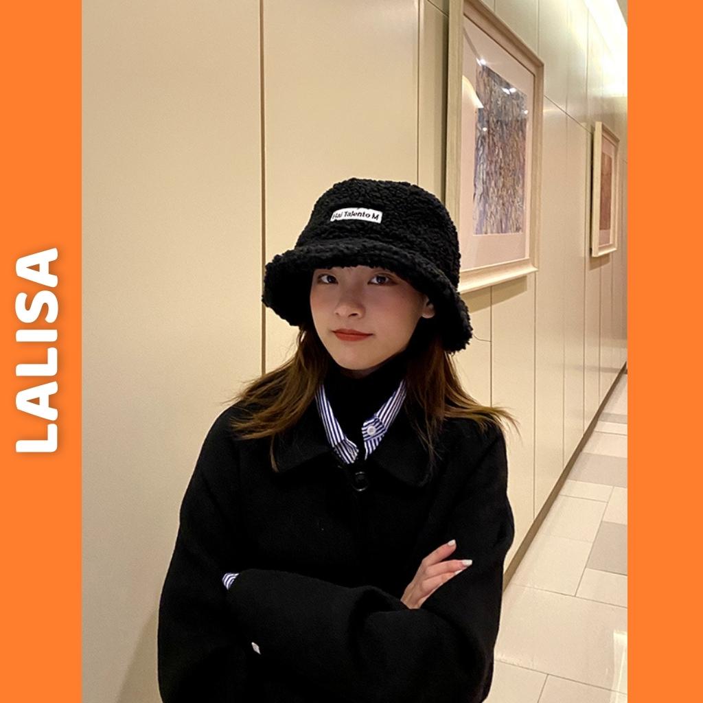 Mũ Bucket Lông Cừu LALISA Nón Tai Bèo Retro Phong Cách Hàn Quốc Giữ Ấm Thu Đông Form Unisex Nam Nữ NO002