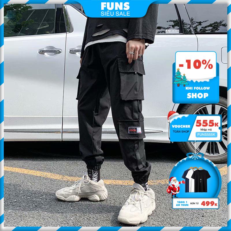 Quần jogger kaki nam đẹp FUNS mã "KP-O" dài trơn túi hộp kiểu bó ống mùa hè Phong Cách Hàn Quốc