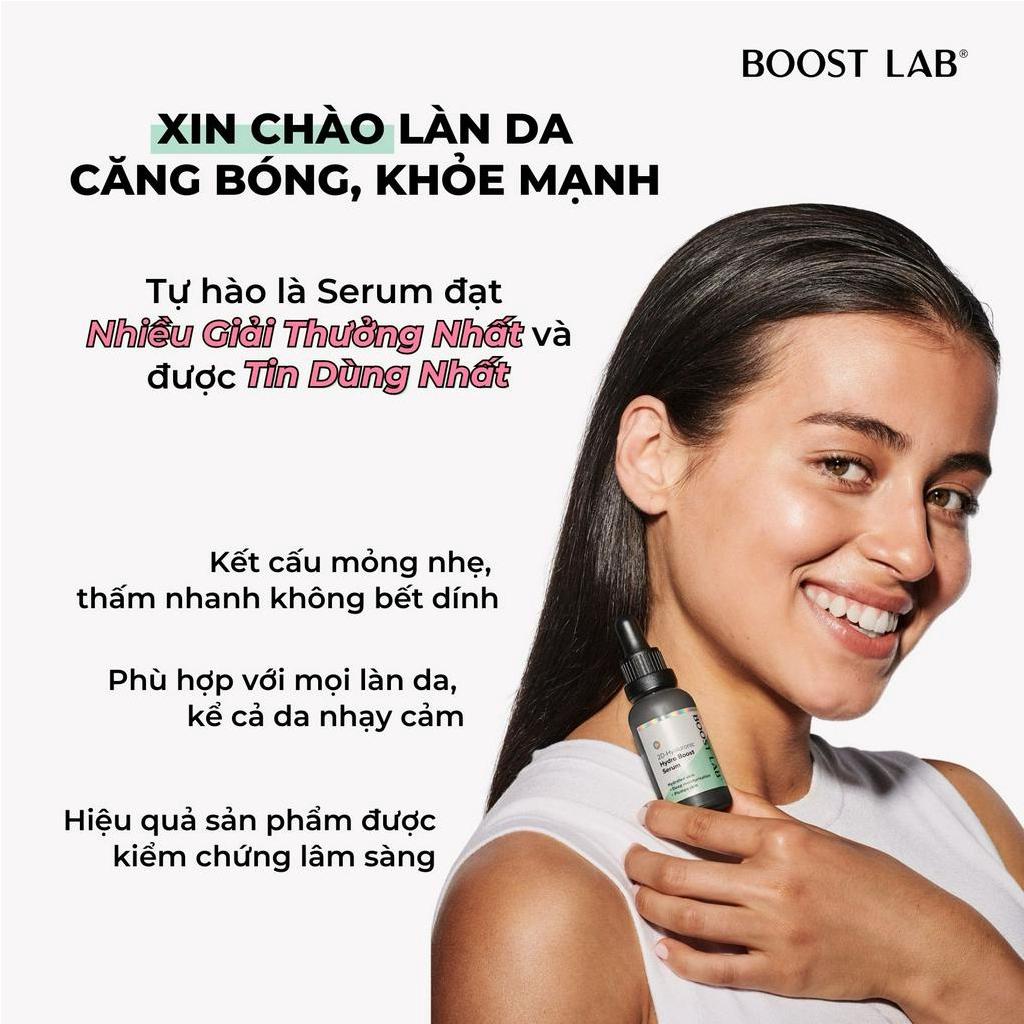 Tinh Chất HA B5 Phục Hồi, Cấp Ẩm Chuyên Sâu và Căng Bóng Làn Da | BOOST LAB 2D-Hyaluronic Hydro Boost Serum
