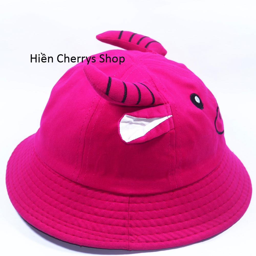 Nón Bucket con trâu dành cho trẻ em từ 2-5 tuổi chất liệu vải kaki đẹp phong cách