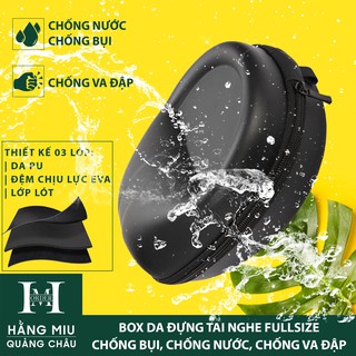 Hộp Box da đựng tai nghe FULLSIZE chống nước, chống va đập Da PU cao cấp sang trọng