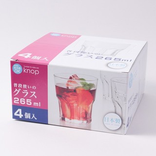 Set 4 cốc thủy tinh 265ml họa tiết pha lê 4963972561282