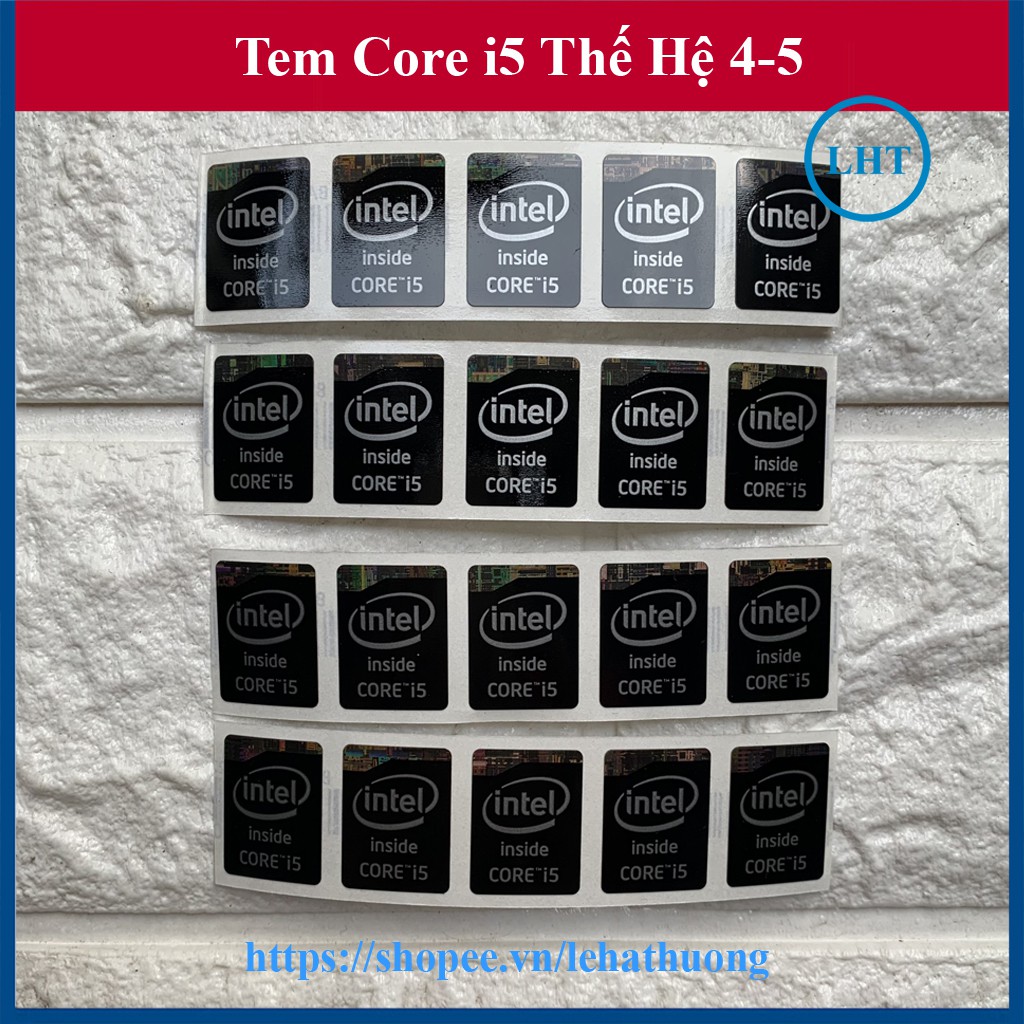 Tem Máy Tính Core i5 Thế Hệ 4, Thế Hệ 5 - màu Đen