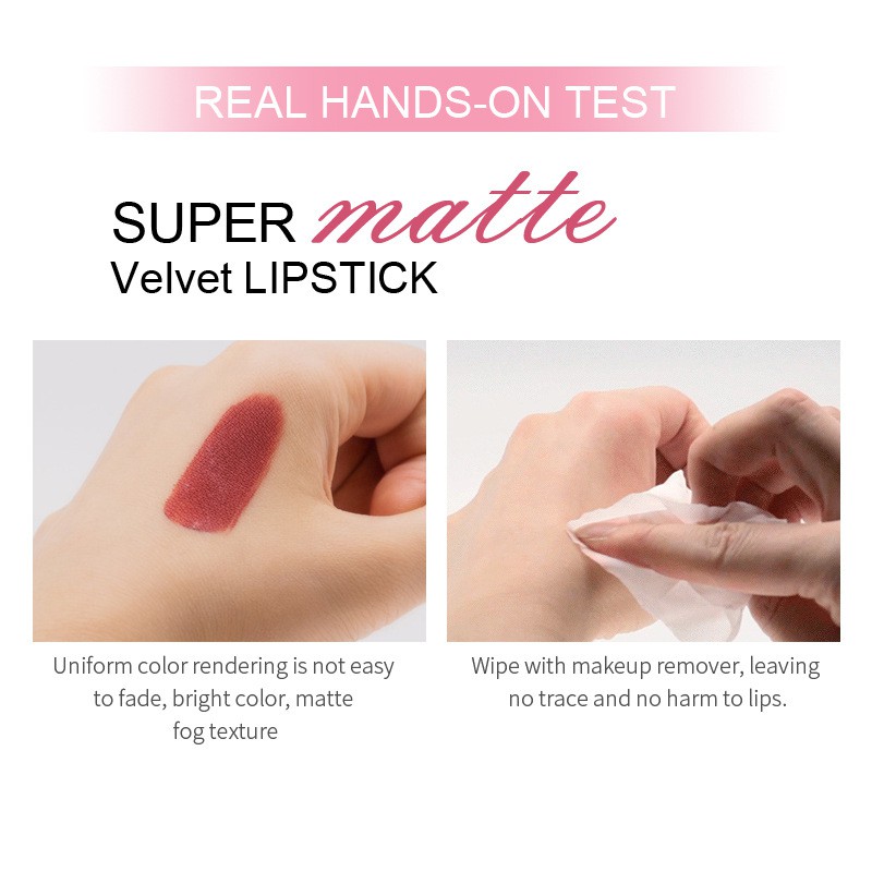 Son thỏi lì và mềm môi Kiss Beauty Matte Lipstick Karite vỏ hồng | BigBuy360 - bigbuy360.vn
