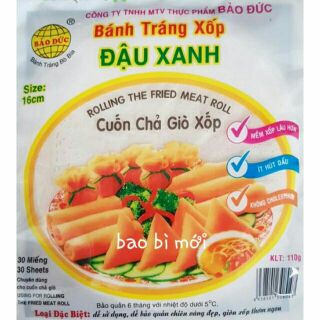 Combo 10 gói vỏ nem bánh tráng bò bía đậu xanh