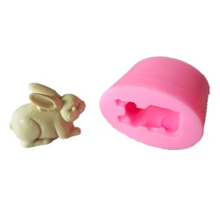 Khuôn silicon làm rau câu làm bánh 4d Thỏ phục sinh