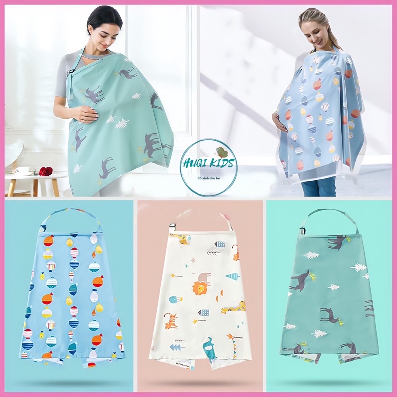 Khăn choàng che cho bé bú hoặc che nắng khi đi ra đường vải cotton thoáng mát
