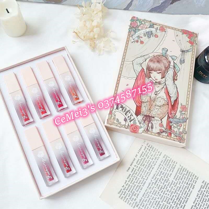 S002. FULLOVING - SET 8 SON KEM LÌ THIẾU NỮ CỔ TRANG