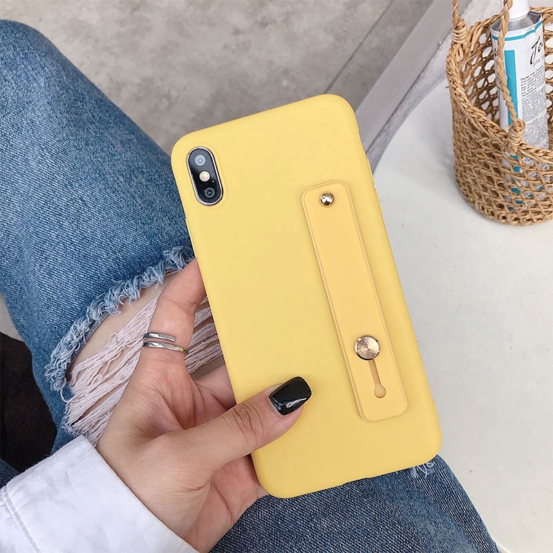 Ốp điện thoại từ silicon kèm dây đeo cho Samsung Galaxy A50 A20 A30 A70 A10 A60