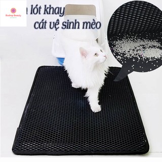 Thảm lót khay cát vệ sinh 40X50cm cho mèo chống bắn cát