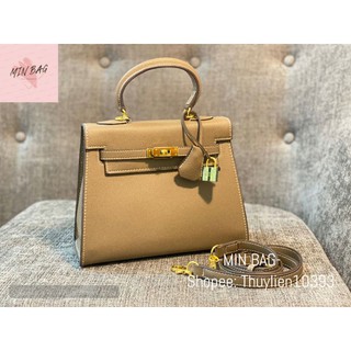 TÚI HM KELLY SIZE 25 TAG BẠC DA SẦN