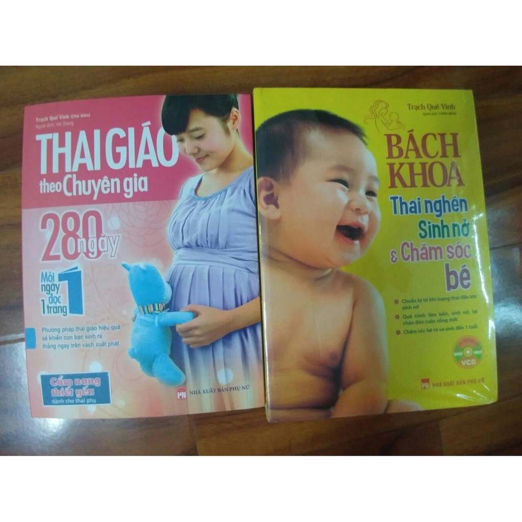 Sách - Combo Thai giáo theo chuyên gia 280 ngày + Bách khoa thai nghén sinh nở và chăm sóc em bé