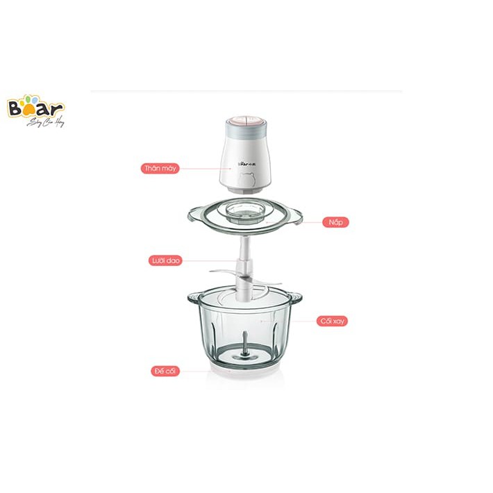 Máy Xay Thịt Đa Năng 2L Bear QSJ-B02Q1