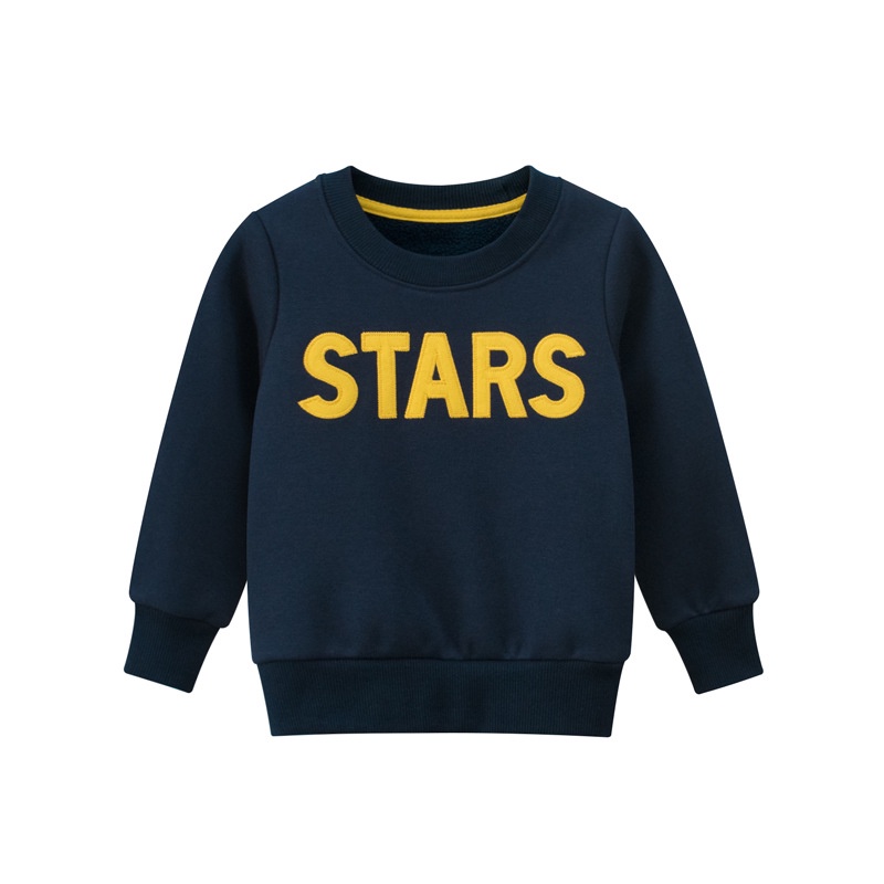 Áo Sweatshirt IELGY vải thoải mái lót lông cừu tay dài thể thao cho bé trai