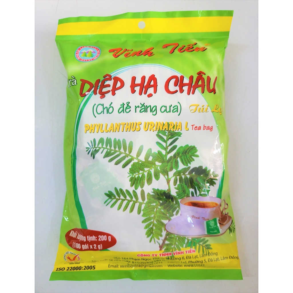 [Gói 200g] TRÀ DIỆP HẠ CHÂU TÚI LỌC [VN] VĨNH TIẾN Phyllanthus Urinaria L Tea Bags