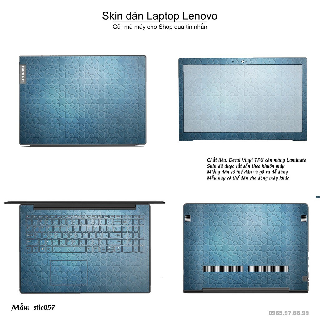 Skin dán Laptop Lenovo in hình Hoa văn sticker _nhiều mẫu 10 (inbox mã máy cho Shop)
