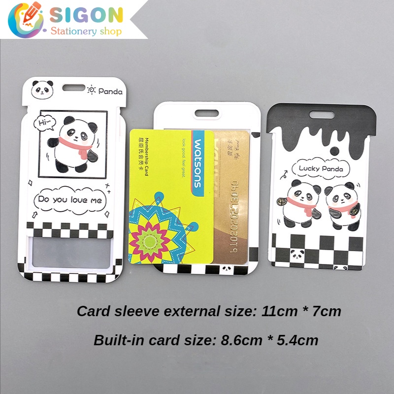 Ví Đựng Thẻ ID / Thẻ ID / Xe Buýt Hình Gấu Trúc Hoạt Hình Chống Mòn / Trầy Xước