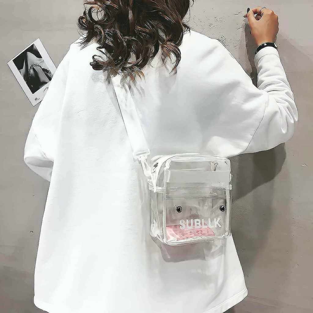 Túi đeo chéo nhựa PVC trong suốt kiểu dáng Unisex hiện đại | BigBuy360 - bigbuy360.vn