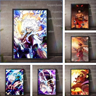 Tranh Vải Bạt Treo Tường In Hình Nhân Vật Luffy Trong Phim Hoạt Hình One Piece Trang Trí Nhà Cửa