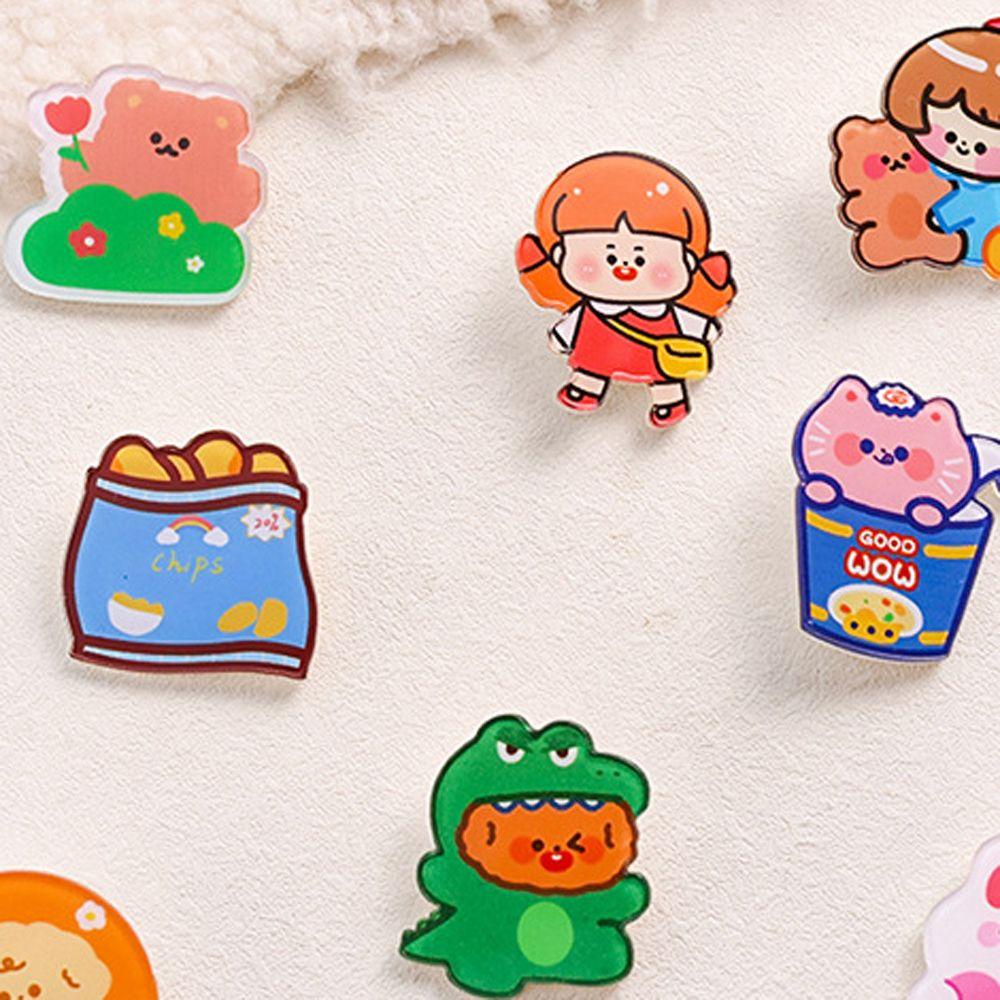Ghim Cài Áo Bằng Acrylic Hình Hoạt Hình Đáng Yêu Thời Trang