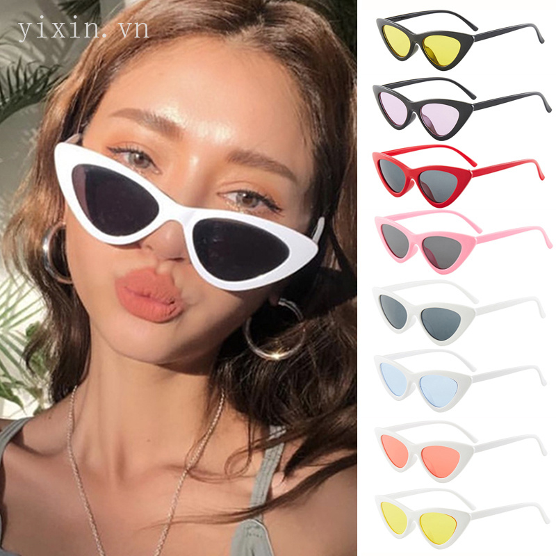 Kính Mát Gọng Mắt Mèo Trong Suốt Thời Trang Cổ Điển Nhiều Màu Tùy Chọn Cho Nam Và Nữ Dùng Ngoài Trời