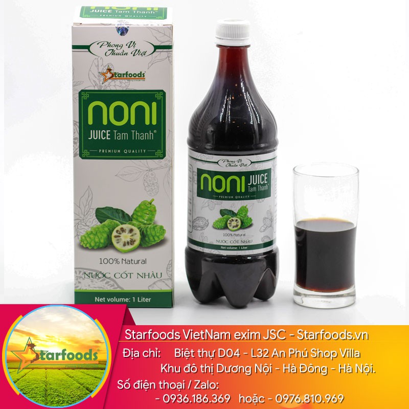 Cốt Nhàu Noni nhà làm lên men từ quả nhàu tươi chín trắng - Pure Noni juice 1000mil. | BigBuy360 - bigbuy360.vn