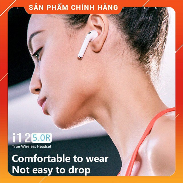 Tai Nghe Bluetooth TWS I12 5.0  Cảm Ứng Cực Nhạy, Chất Âm Trong Trẻo
