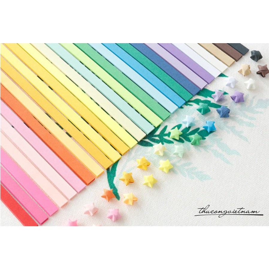 Giấy xếp sao nhiều màu 1*24cm