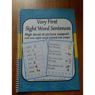 Very First Sight Word Sentences - gáy xoắn giúp bé dễ dàng lật mở. kèm file nghe