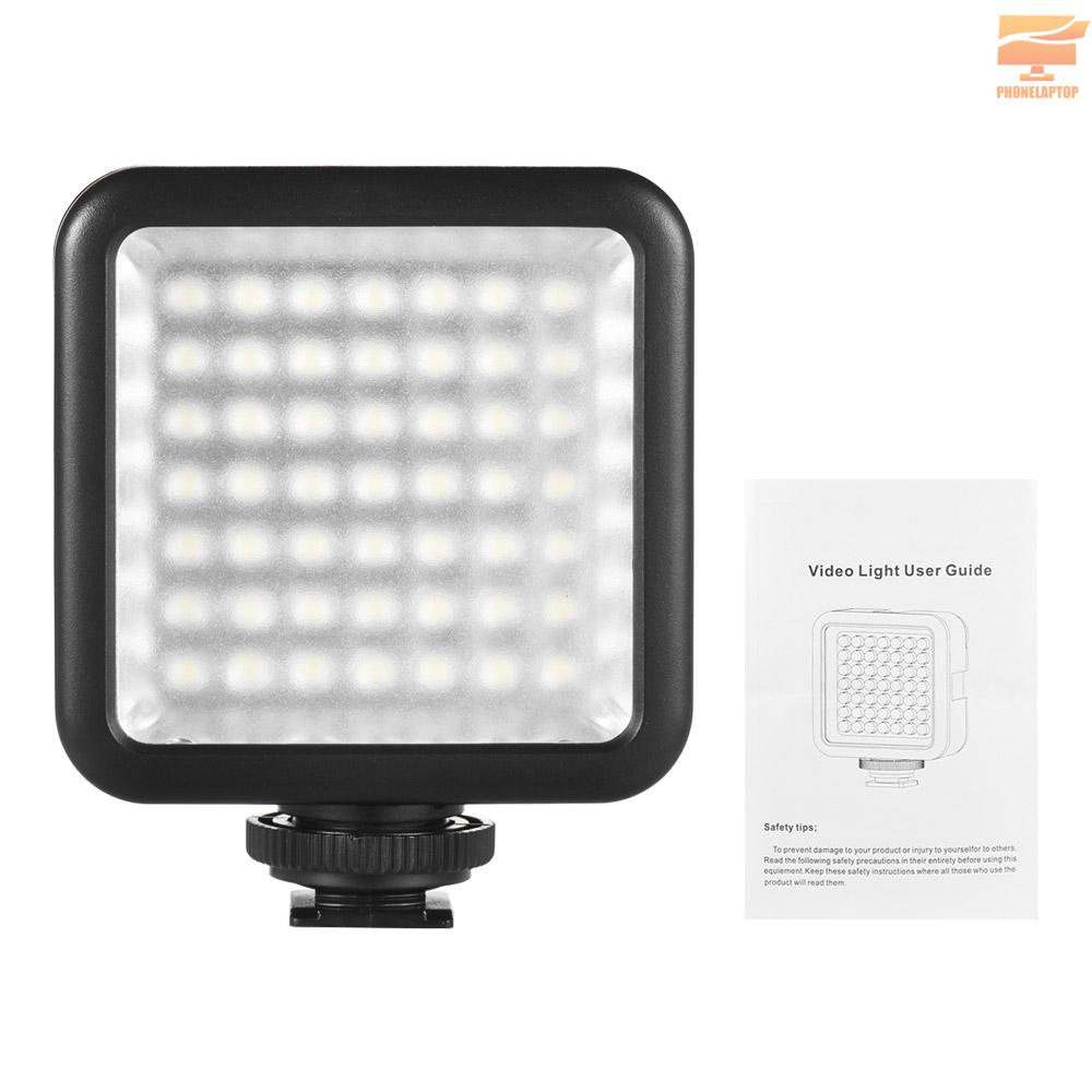 Andoer W49 Mini Interlock Camera LED Panel Light Dimmable Camcorder Video Lighting With Shoe Mount Adapter for Canon Nikon Sony A7 DSLR