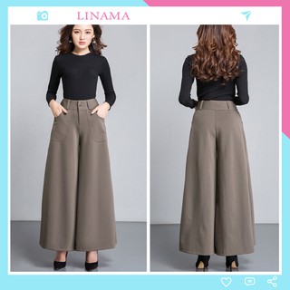 Quần ống rộng nữ đẹp sang trọng vải mềm LN02