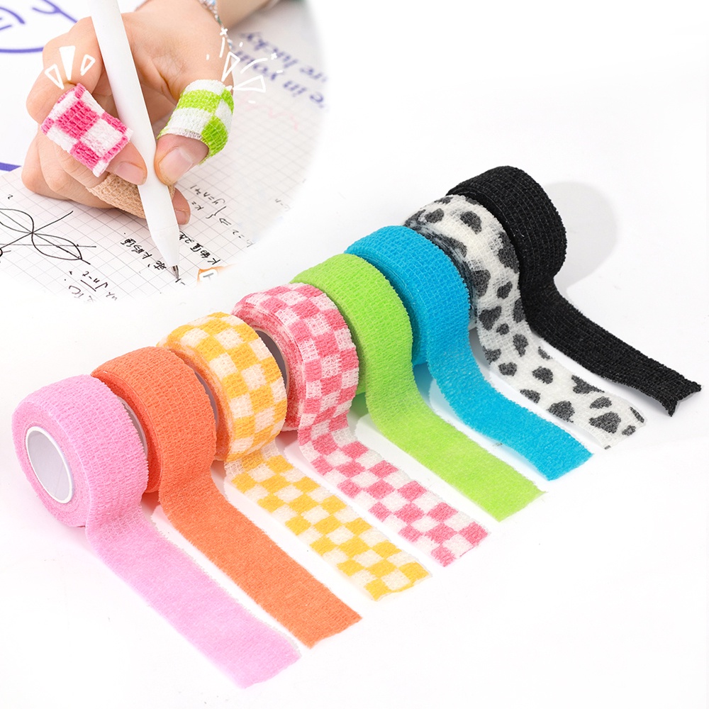 1 Cuộn Băng Dán Ngón Tay Bằng Vải Không Dệt Co Giãn Thoáng Khí Chống Nước Đa Năng Dành Cho Học Sinh
