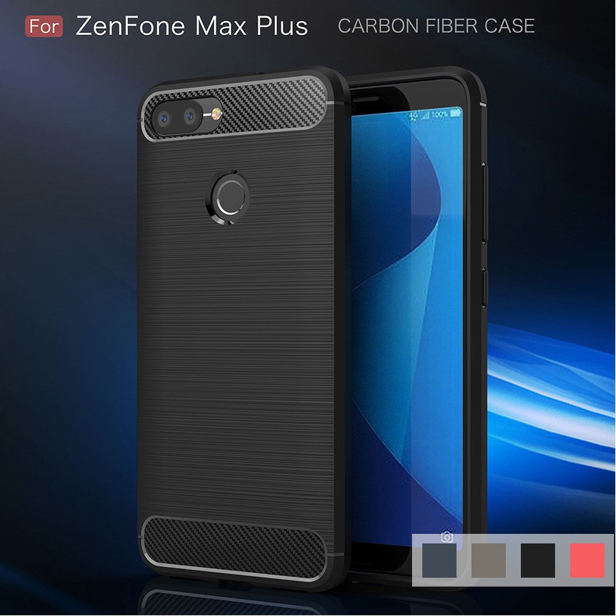 ASUS Zenfone Max Plus （M1）ZB570TL Carbon fiber soft shell Phone case