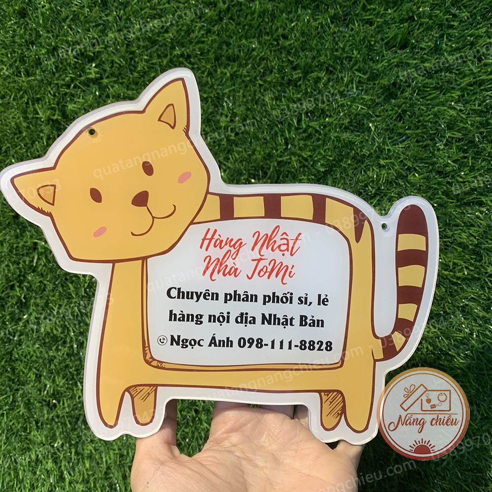Bảng hiệu hình con hồ, Decor cửa hàng Nhật nhập khẩu, treo shop bằng chất liệu mica sáng bóng
