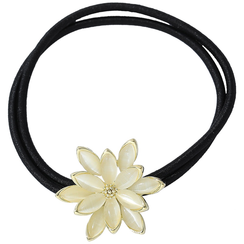 Dây Cột Tóc Cao Su Đính Đá Opal Thanh Lịch Thời Trang Hàn Quốc Cho Nữ