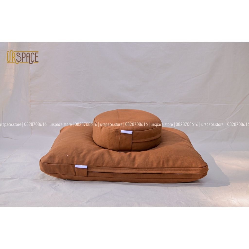 Bồ đoàn vỏ đậu xanh & Nệm ngồi thiền gòn URSPACE phù hợp ngồi thiền