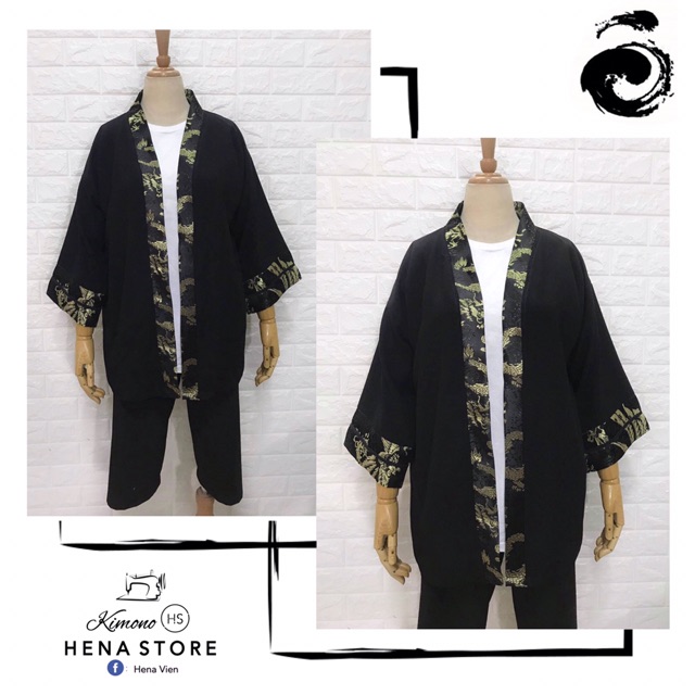 Kimono Haori Viền Gấm