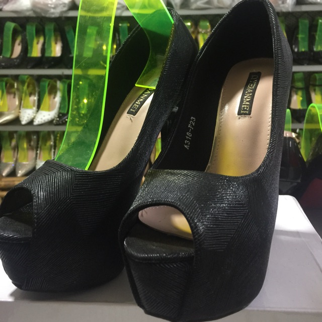 Giày cao gót 15 phân vân kê đen