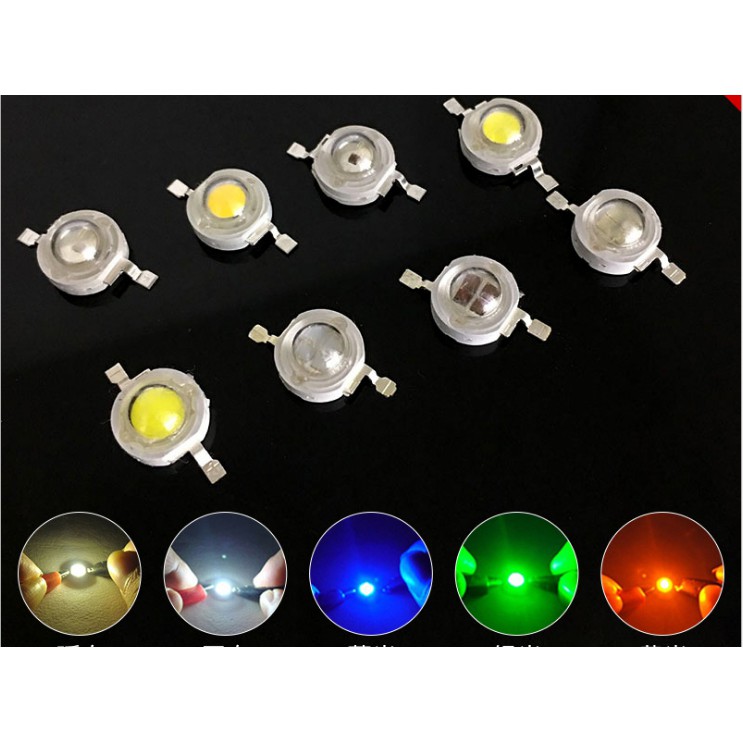 Đèn Led 1W nhân led 1W các màu/ led luxeon 1W