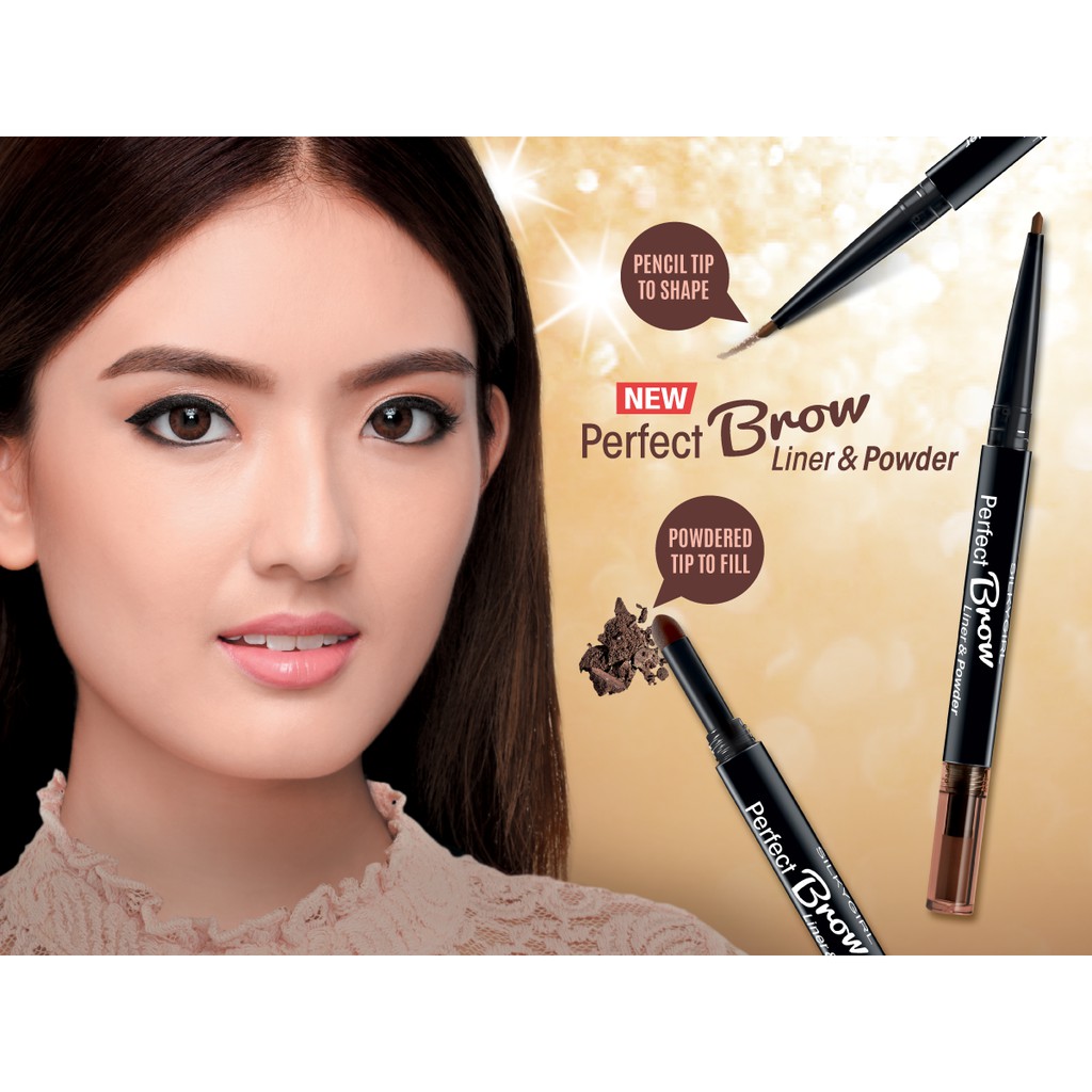 Chì Định Hình Mày 2 Đầu Silkygirl Perfect Brow - 02 Dark Brown 0.6g