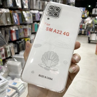 Ốp lưng Samsung A22 4G / M32 / M22 dẻo trong suốt bảo vệ camera có nút chắn bụi lỗ sạc
