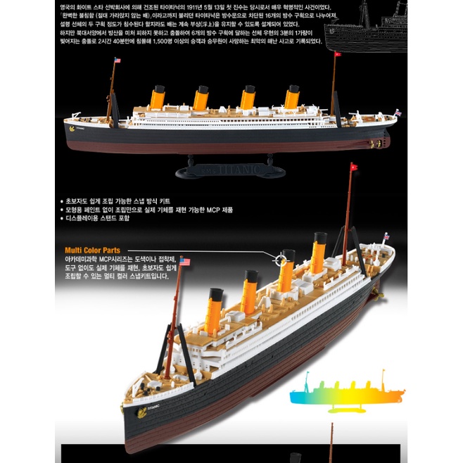 Mô Hình Tàu Titanic Bằng Nhựa Tỉ Lệ 1 / 1000 #14217