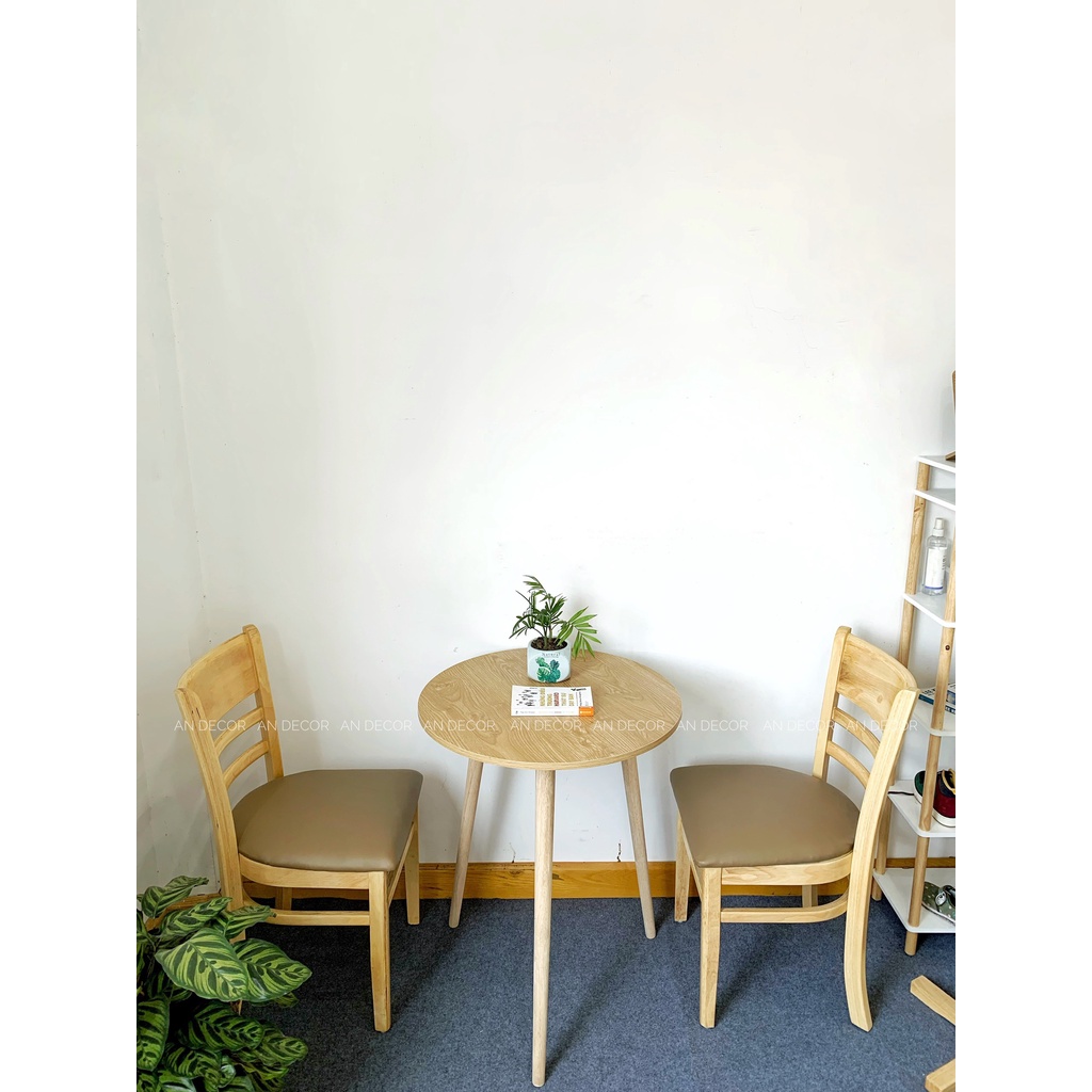 Bộ Bàn Ăn ,Cafe, Uống trà, Tiếp khách Bằng Gỗ Màu Trắng Kèm Ghế