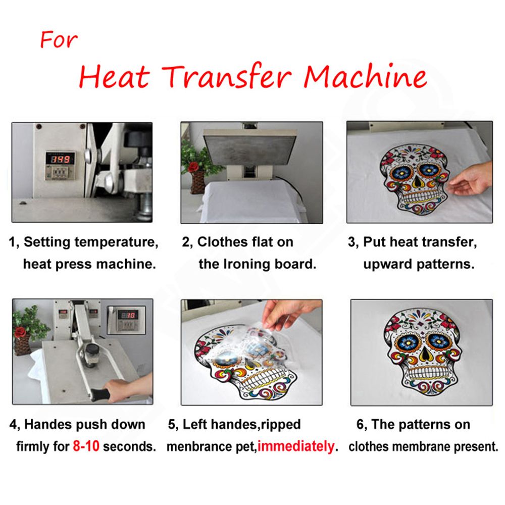 ❀SIMPLE❀ A-level Heat Transfer Stickers T-shirt Iron on Appliques Cartoon Flower Patches Dresses Clothes Washable Press DIY Printing