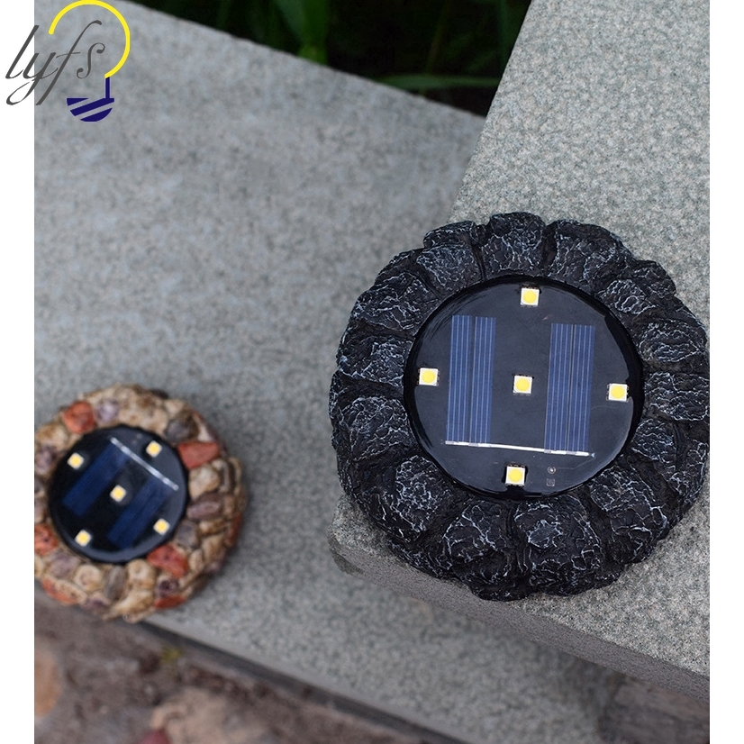 Đèn LED 5 bóng không thấm nước dùng năng lượng mặt trời trang trí lối đi ngoài trời tiện dụng