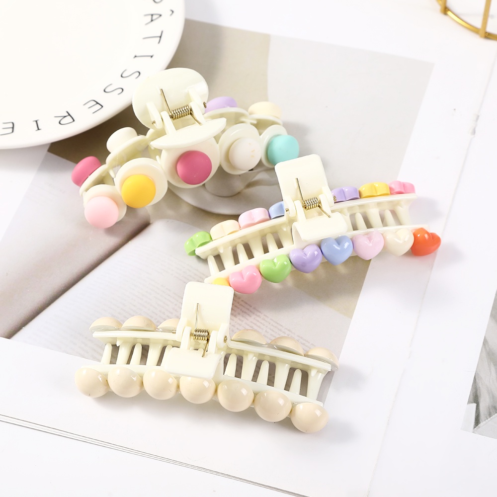 Kẹp tóc Haimeikang bằng acrylic màu kẹo ngọt thời trang phong cách hàn quốc cho nữ