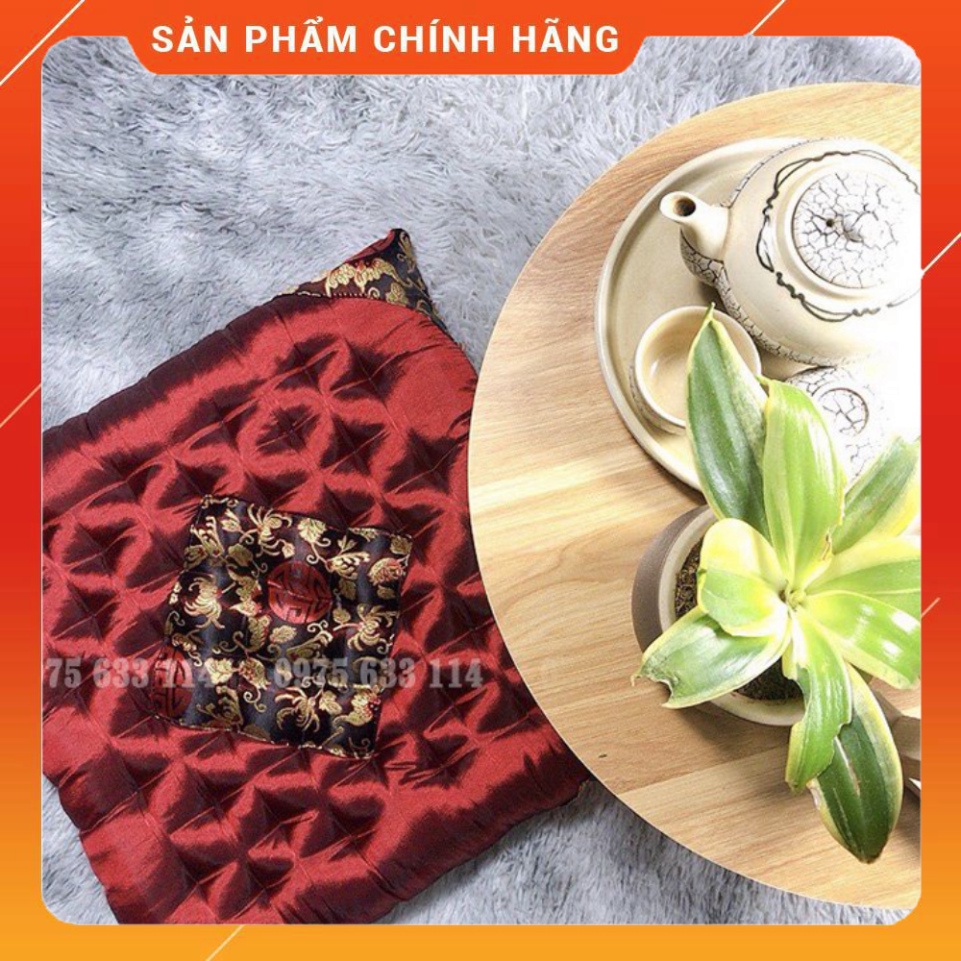 Đệm ghế ⚡FREESHIP⚡ Đệm gấm vuông ngồi bệt, ngồi bàn trà, bàn cà phê, ghế gỗ, ghế sofa, cực sang trọng