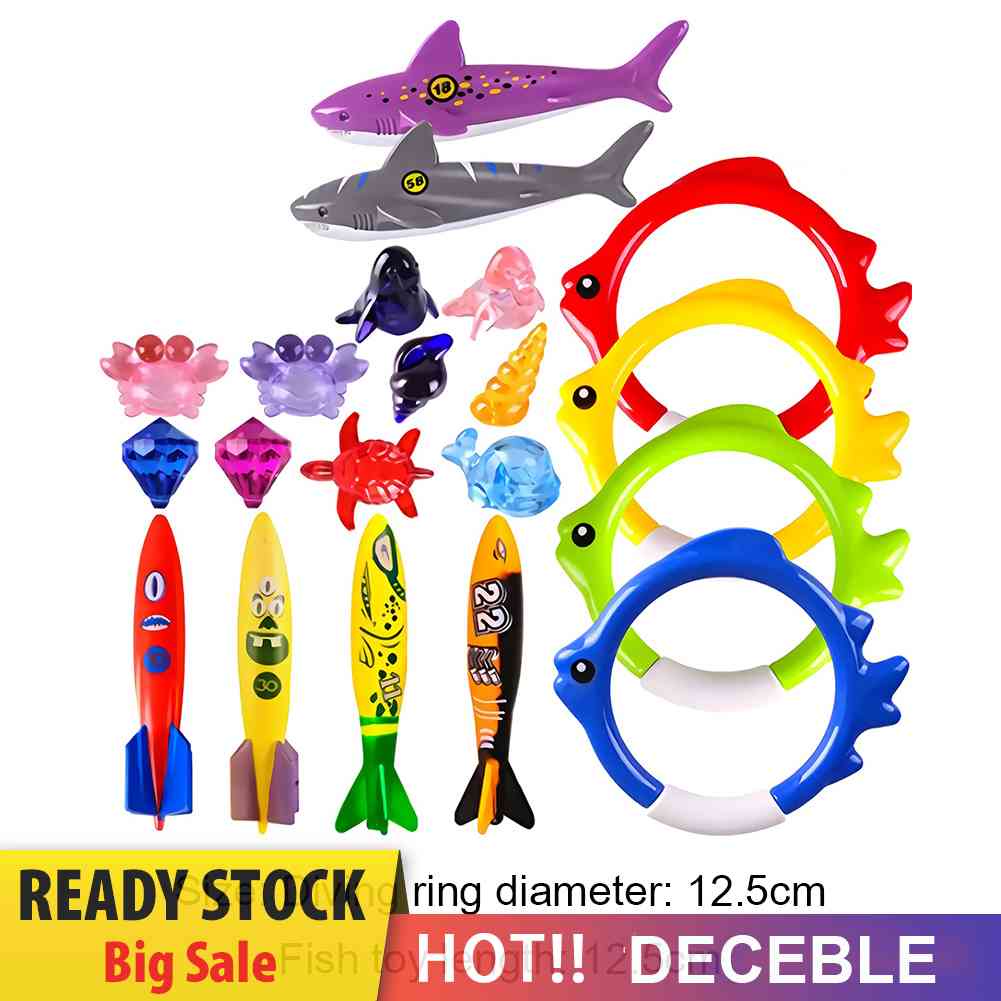 Set 20 Đồ Chơi Ném Vòng Chìm Dưới Nước Dành Cho Trẻ Em