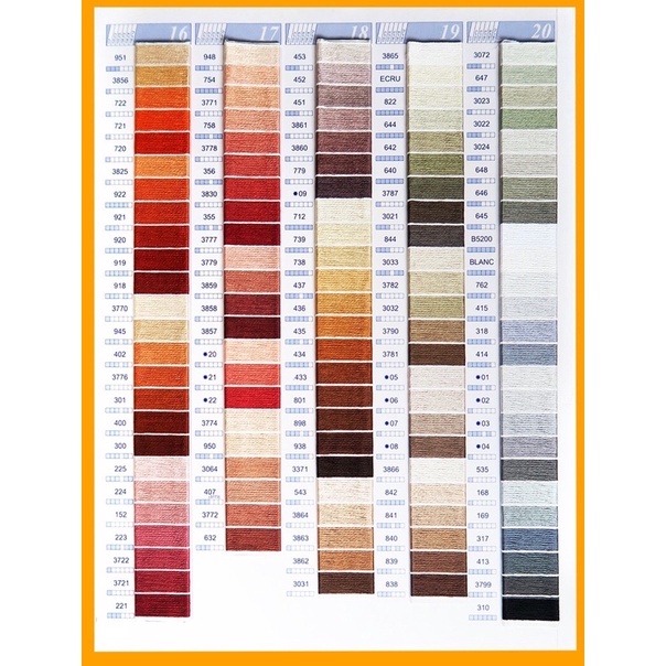 Chỉ thêu cotton airo theo set