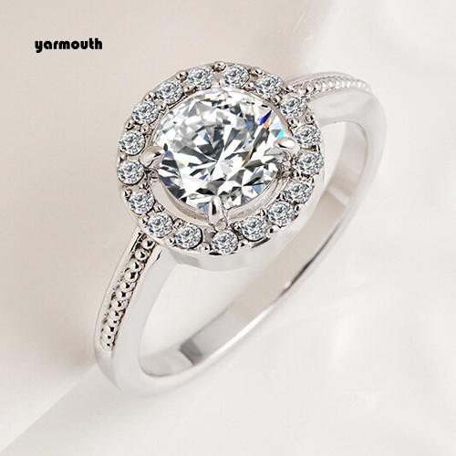Nhẫn Xi Mạ VàNg / BạC ĐíNh Đá Zircon Giả